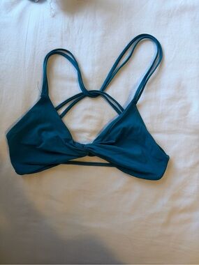 l*space Teal Knot Front Bikini Top